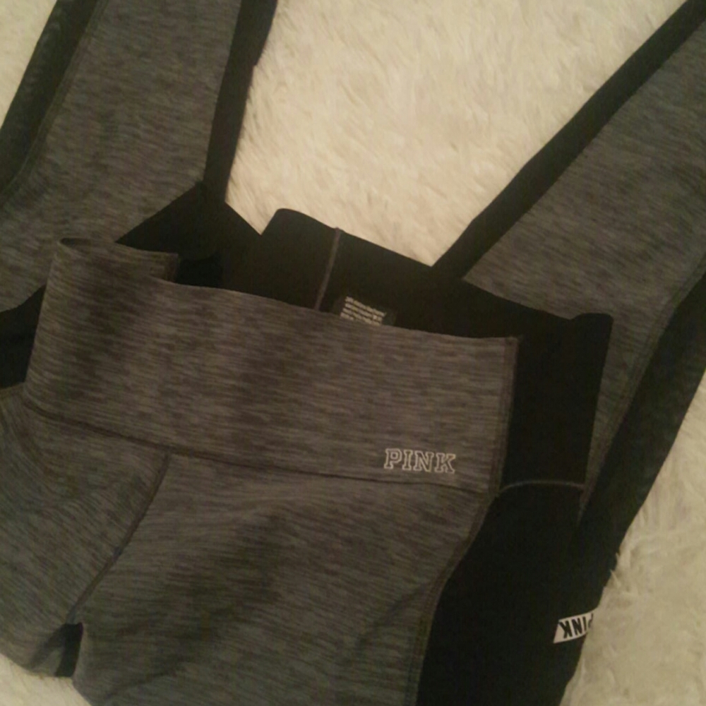 VS leggings sheer patches on front only